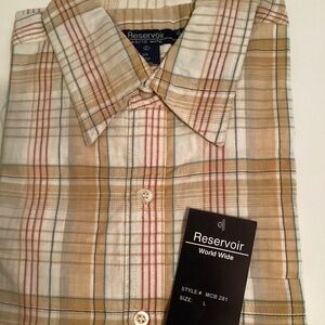 NEW!  RESERVOIR Man’s Short Sleeve Dress Shirt… size 16-1/2”